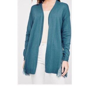 Oversized cardigan with slight lace detail